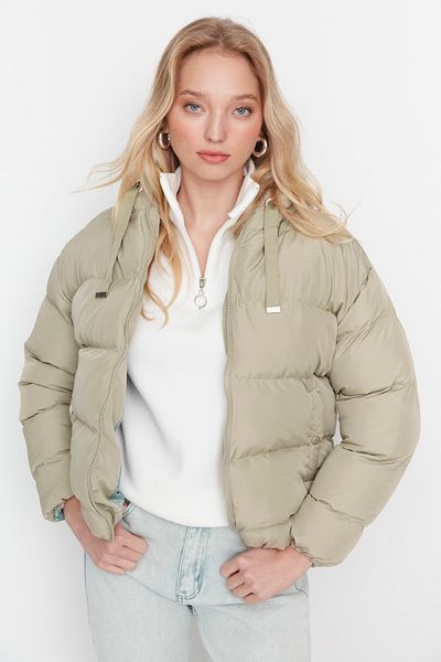 Trendyol Collection Palton oversize, hidrofug, kaki deschis - TWOAW21MO0022