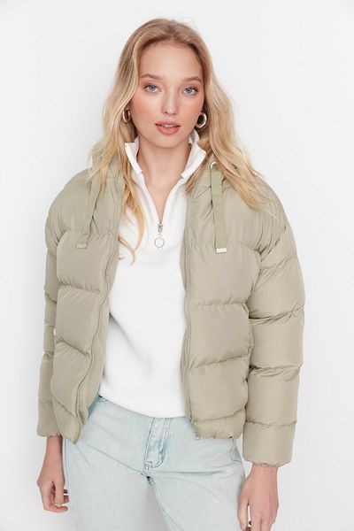 Trendyol Collection Palton oversize, hidrofug, kaki deschis - TWOAW21MO0022