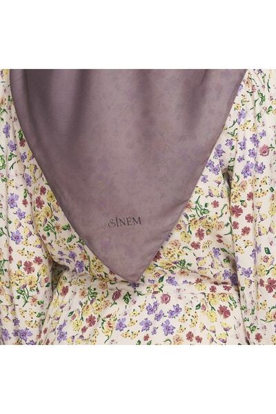 Sinem قماش قطني هندي بلون واحد مع خياطة على الحواف