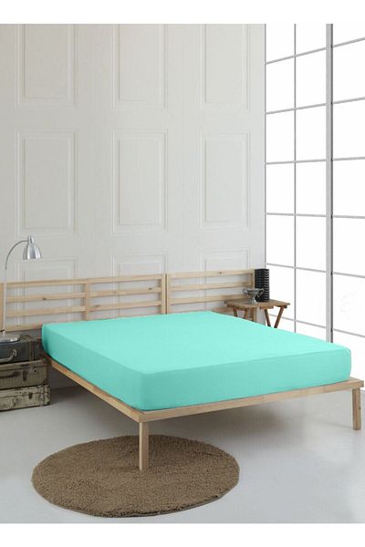 isay home tekstil Plain Cotton Combed Double Elastic Sheet 160×200 Combed Cotton