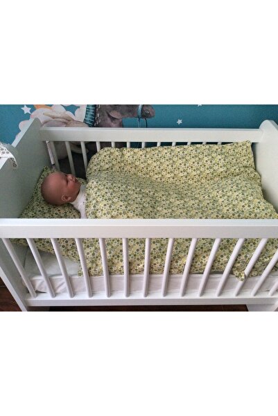 Unisex Bebek Desenli Poplin Kumaş Fermuarlı Nevresim Takımı