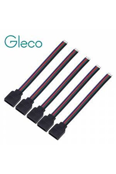LEDONLİNE 5 Adet 4pin Rgb Şerit Led Ekleme Ara Bağlantı Kablosu Dişi Soket