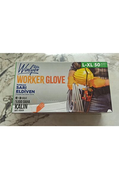 MEDİLEX Eldiven L-xl Beden 50'li Winylex Pudrasız Sarı 1 Pk