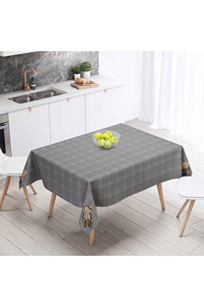 Adawall Teddy Bear Teddies Tablecloth - (Fine Linen, International Washing and Fading Certificate)