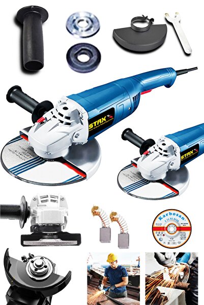 STAXX POWER St180ag 2400w 180mm Büyük Boy Taşlama Makinesi Metal Kesme Spiral Jet Taşı + 180mm Taş