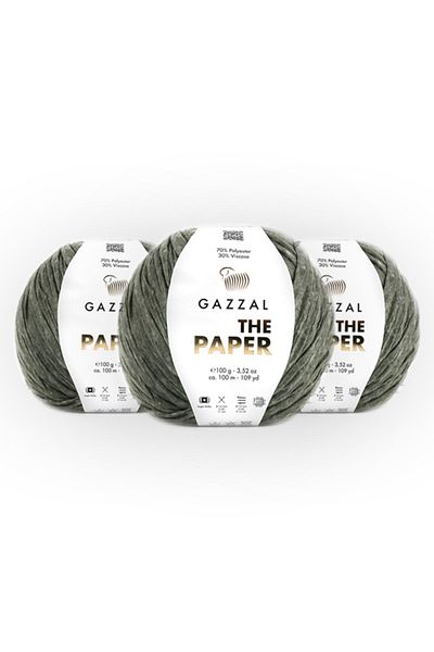 Gazzal The Paper 3 Pack Μαλακό χαρτί πλεξίματος χειρός, 100 gr, 100 Mt Taka Yarn (3967)