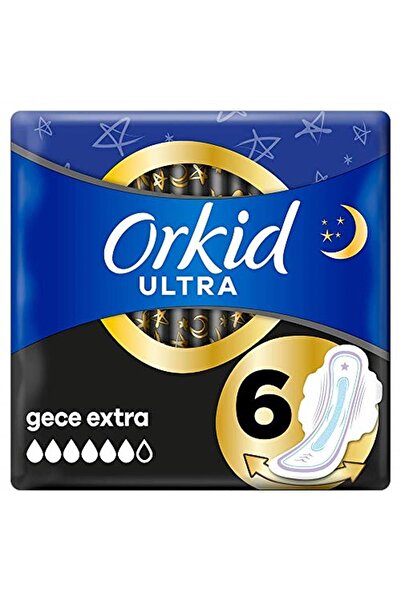Orkid Ultra Hijyenik Ped Gece Ekstra Tekli Paket 6 Ped