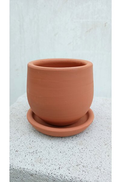 KAKTÜS HER YERDE Tabaklı Toprak Çömlek Saksı