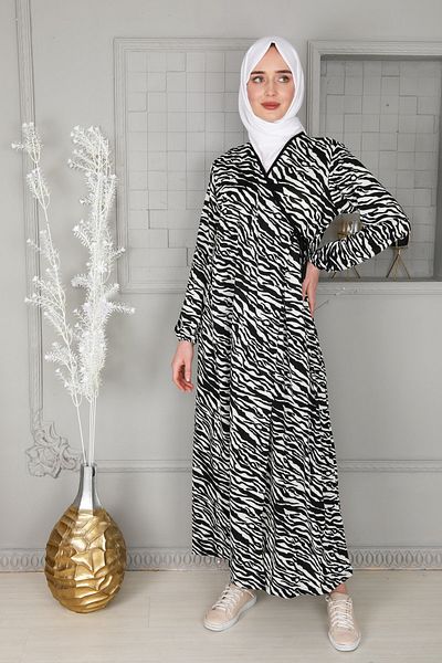 Kutay Collection Set de haine de rugăciune de vară cu model șal și halat