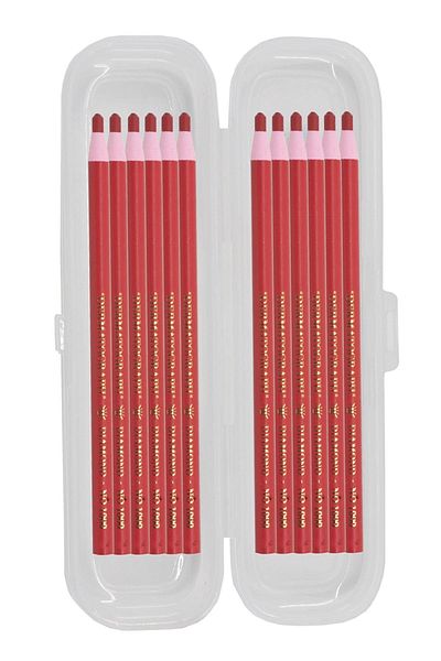 ekoset Diamond China Marker Stringed Pen Marking Pen Red 12 Pieces