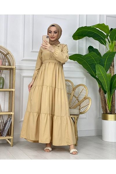 VOLT CLOTHİNG Φόρεμα με κουμπιά γιακά