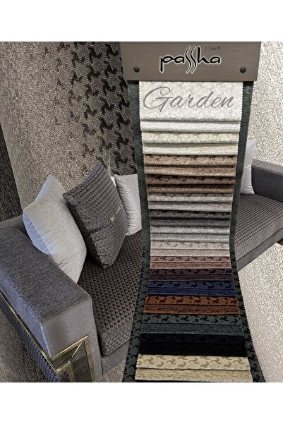 Fabric Hill's Garden&duck Modern Örme Jakarlı Parlak Yönsüz Kadife Polar Astarlı Döşemelik Kumaş