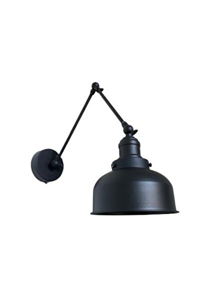 Dylight شمعدان حائط مزخرف معدني ريفي أسود مفصلي