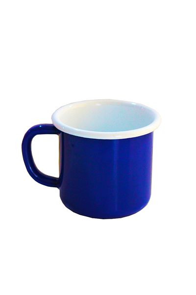 Jenisa Navy Blue Enamel Mug 360 Ml Glass with Handle