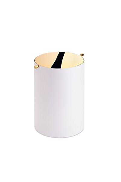 System Banyo Çöp Kovası 3 Lt Beyaz|Gold 253x175x175 mm