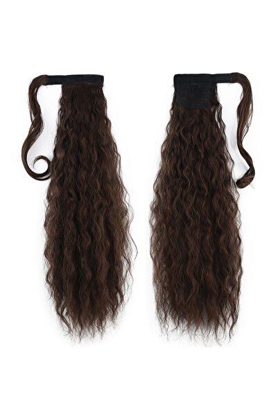 Suzan Peruk Coada de cal ondulată cu legături maro caramel