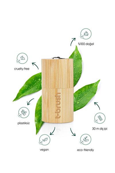 TBRUSH T-brush Activated Charcoal Bambu Kutu Diş Ipi