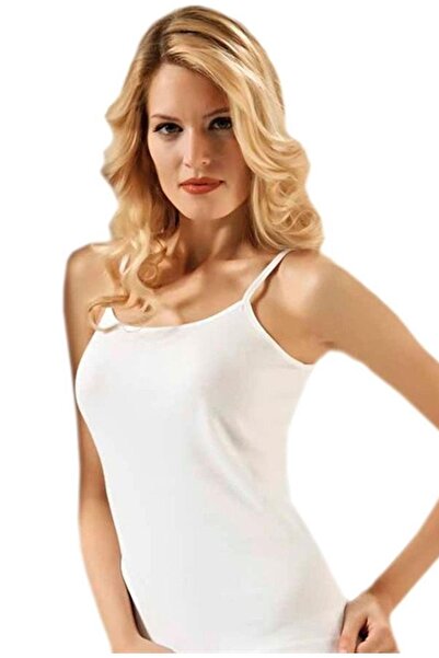 Hepsine Rakip قميص داخلي نسائي مكون من 3 قطع بحزام حبل مضلع ملون من القطن الليكرا المرن