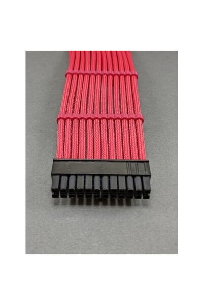 OEM Mm 24 Pin Sleeved Uzatma Kablosu Kırmızı