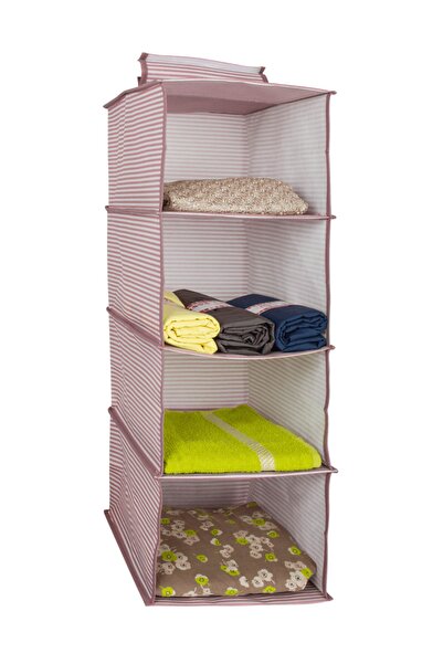 YFHOME 4 Bölmeli Dolap Içi Gömlek Ceket Kazak Düzenleyici Hurç Organizer