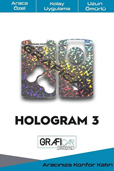 GRAFİCAR ملصق غطاء بطاقة مفتاح رينو - يدوم طويلاً - متوافق تمامًا مع القطع الجاهزة