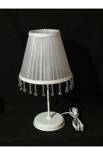 TEKAY AYDINLATMA White Bedroom Beaded Lampshade
