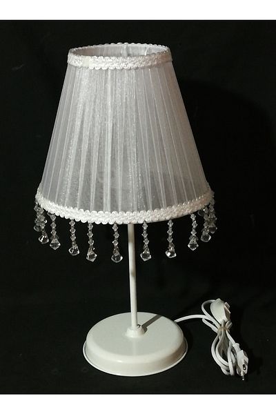 TEKAY AYDINLATMA White Bedroom Beaded Lampshade