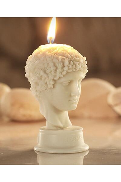 Genel Markalar 9cm Beyaz Renk Dekoratif Heykel Mum