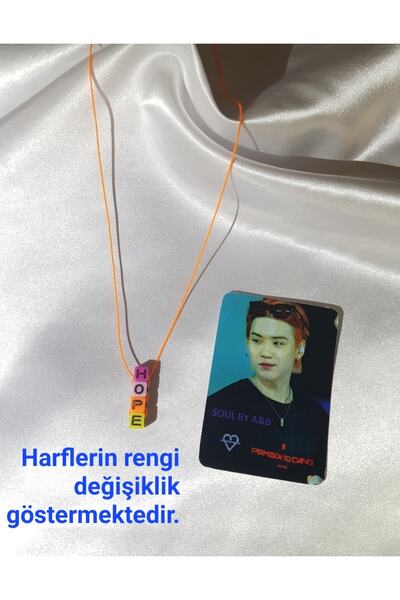 SOUL BY A&B Bts Suga Necklace Hope Necklace Colorful Letter Beaded Bts Necklace Yoongi Necklace