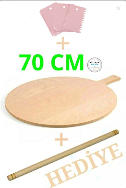 ÖLÇER 70 Cm Bazlama Tahtası Hamur Açma Tahtası Bazlama