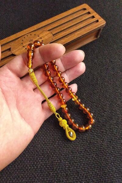 Modalyon 7x11 Mm Fosilli Baltık Damla Kehribar Tesbih El Örmesi Trabzon Kazaz...