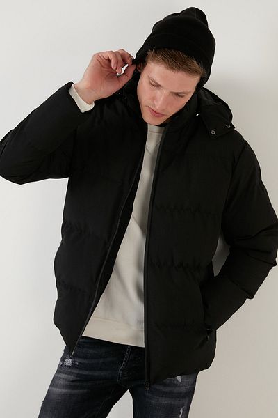 Buratti Water Resistant Regular Fit Removable Hooded Puffer Coat Men's Coat 584008