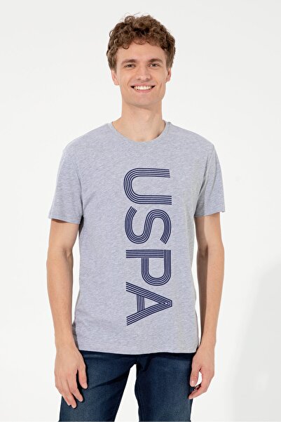 U.S. Polo Assn. تي شيرت رمادي للرجال