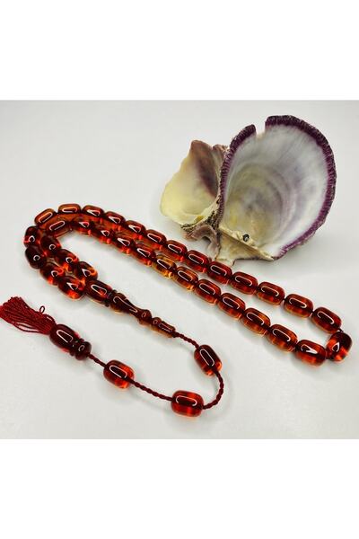 İskenderun Tesbihcilik Old Collectible High-End Fire Amber Prayer Beads
