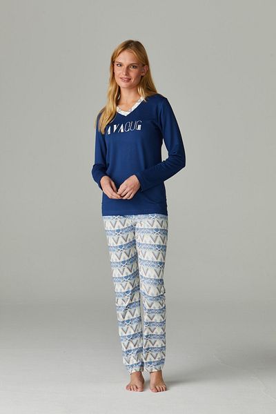 Feyza Pijama Σετ γυναικείες πιτζάμες Momo V-Neck