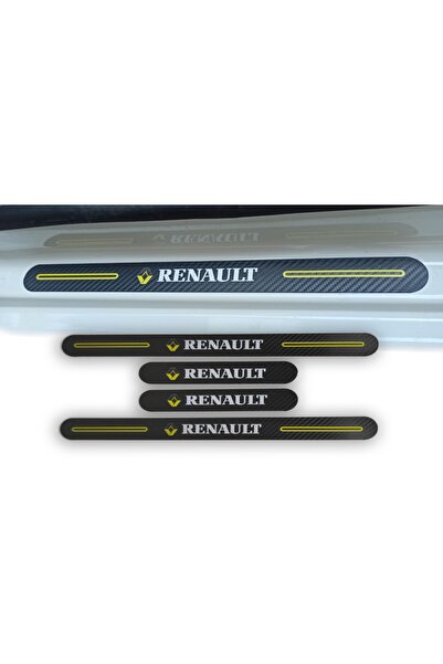 Aksefuar Lazer Renault 9 Uyumlu Carbon Kapı Eşiği + F1 Kulakçık