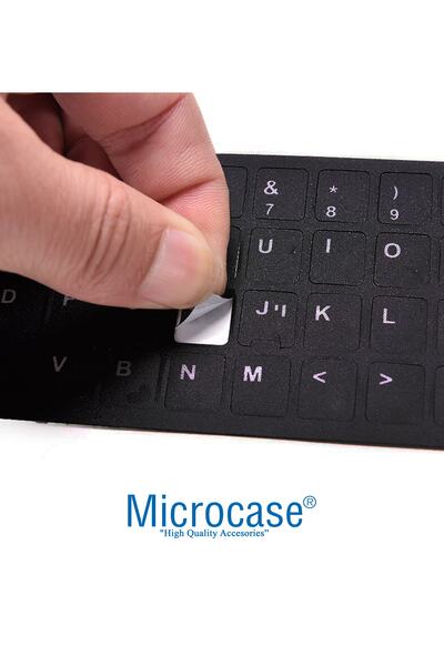 Microcase Türkçe Q Klavye Etiketi Laptop Macbook Pc Sticker - Siyah
