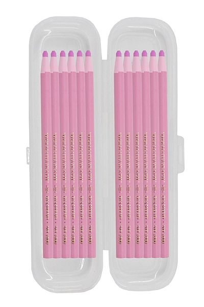ekoset Diamond China Marker Stringed Pen Marking Pen Pink 12 Pieces