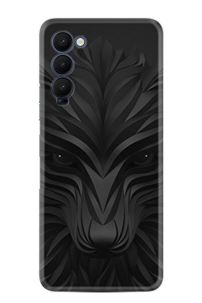 TECNO Camon 18 Premier Kılıf Resimli Desenli Baskılı Silikon Kılıf Black Fox 1325