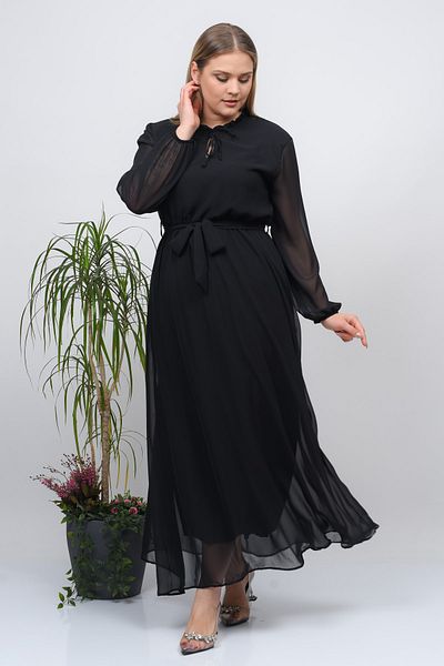 CİXAPLE 0 Collar Plain Chiffon
