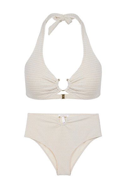AQUELLA Σετ μπικίνι Nadide με αξεσουάρ με υφή εκρού