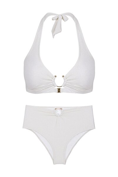 AQUELLA Nadide Bikini Set with Glittered White Accessories