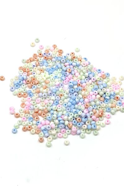 Tahtakaledeyim 20 جرام خرز رملي 3 مم، ألوان ناعمة بظلال الباستيل، (جميع الخرز...