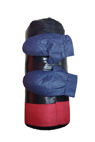 emre spor Boks Torbası Çocuk Boy Dolu Boks Kum Torbası Çocuk Boks Eldiveni 50x25cm