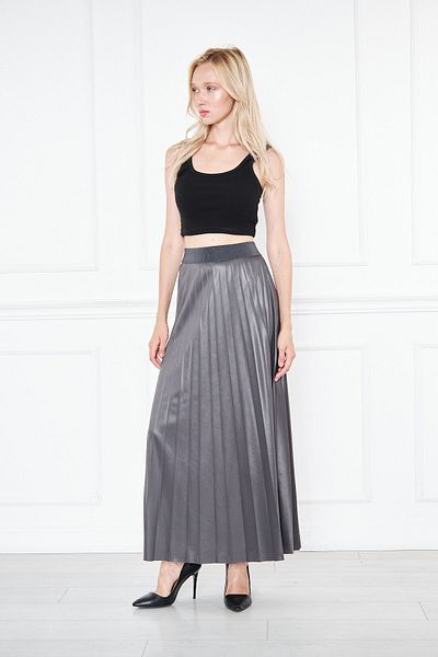 comstar Long Pleated Skirt, Long Pleated Skirt, Crepe Skirt