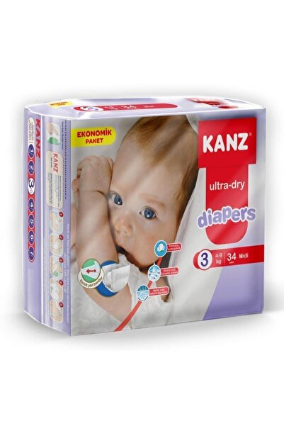 Kanz Çocuk Bezi Eko Mini (4-9 KG) 34'lu