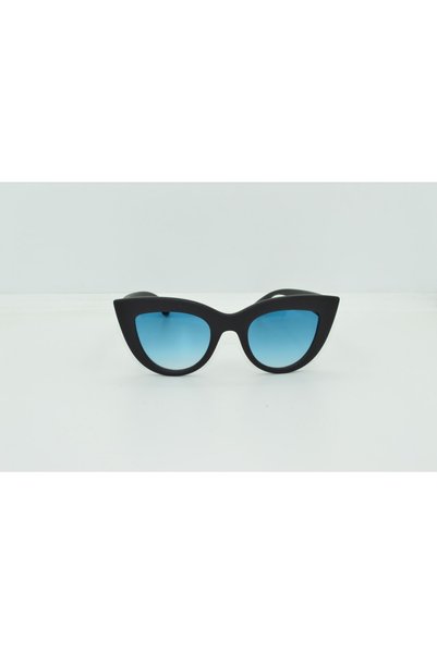 Vintage Life Concept Cat Eye Patterned Black Sunglasses - 22227