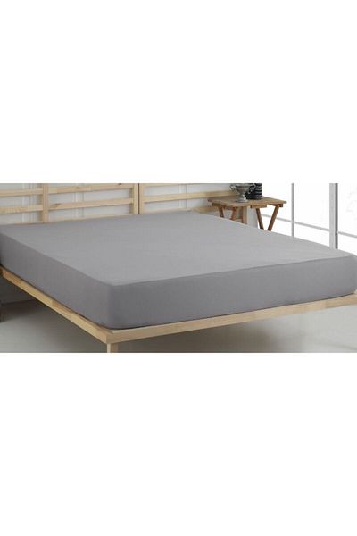 isay home tekstil ملاءة سرير مطاطية مزدوجة من القطن الممشط مقاس 160×200 قطن ممشط