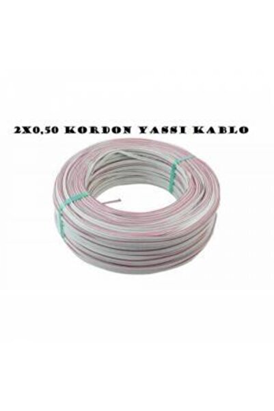 LEDONLİNE 20 Metre 2x0.50 Kordon Kablo Led Aydınlatma Kablosu Bitişik Yassı K...