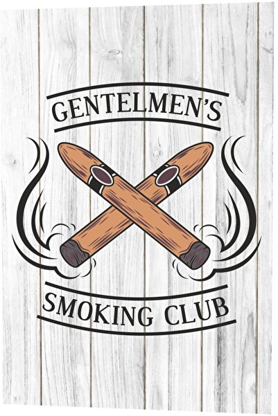 Gentleman's Club Cigar Wood Pattern Retro Vintage Wood Poster